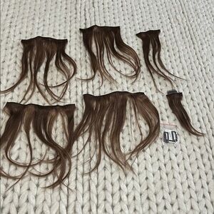 10” Human hair clip in Hair Extensions with Soft Waves color #6
